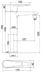 Tall Basin Mixer - Image 3